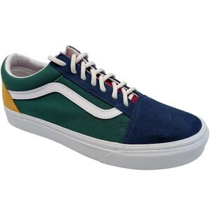 Vans Old Skool Color Block Suede Canvas Skate Shoes Men 6 Women 7.5
